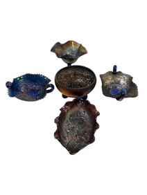 5 Carnival Glass Bowls