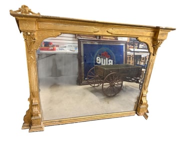 Gold Gilt Over Mantle Mirror