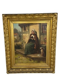 John D. Michie signed oil on canvas