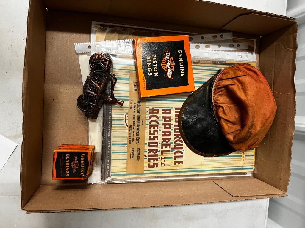 Harley Davidson Parts, Catalogs and more: Harley Davidson Parts, Catalogs, Indian Magazine and more. 10 pieces.