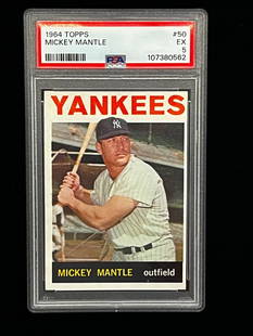 1964 Topps Mickey Mantle PSA 5 Baseball Card: 1964 Topps Mickey Mantle PSA 5 Baseball Card.