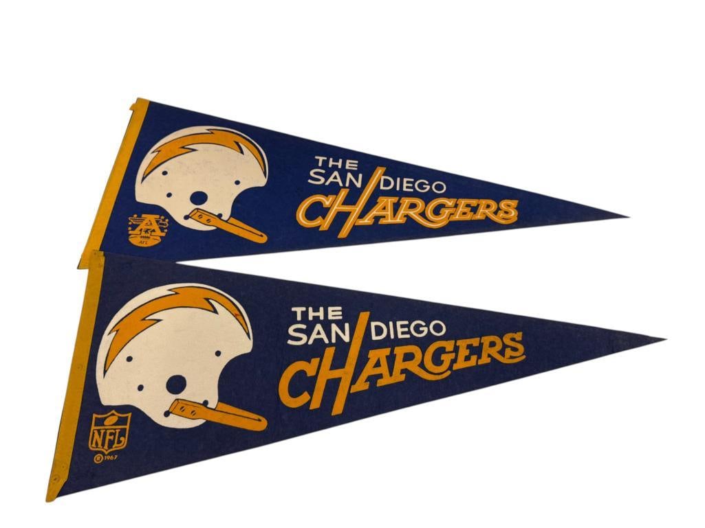 AFL and 1967 NFL San Diego Chargers Pennants: AFL and 1967 NFL San Diego Chargers Pennants. 2 pieces.