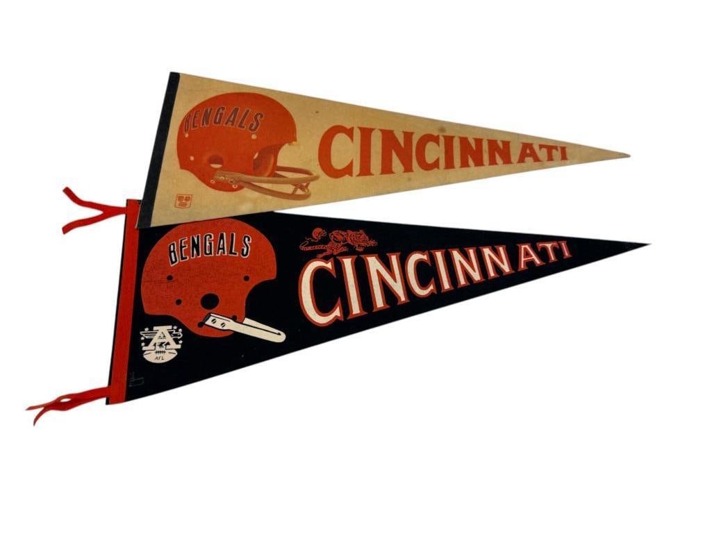 Cincinnati Bengals AFL and 1967 NFL Pennants: Cincinnati Bengals AFL and 1967 NFL Pennants. 2 pieces.
