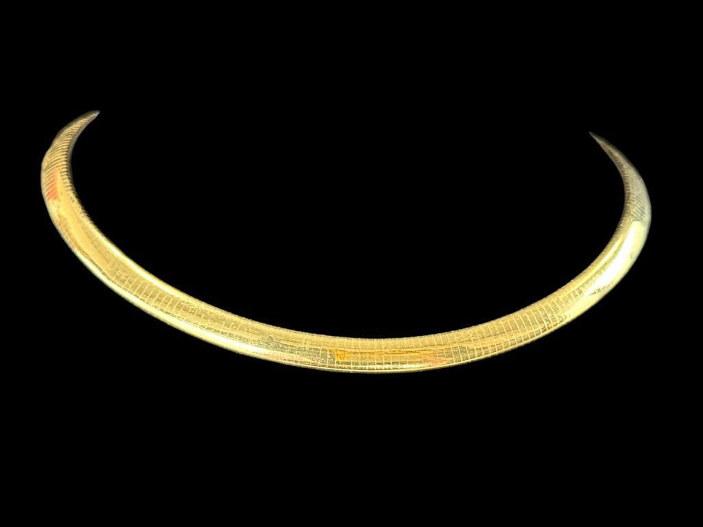 14k Gold Omega Choker Necklace (1 of 7)