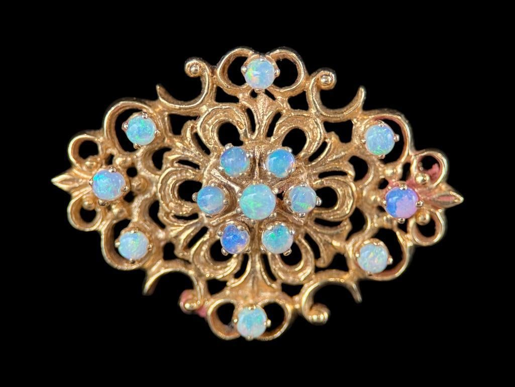 14k Gold and Opal Pin (1 of 5)
