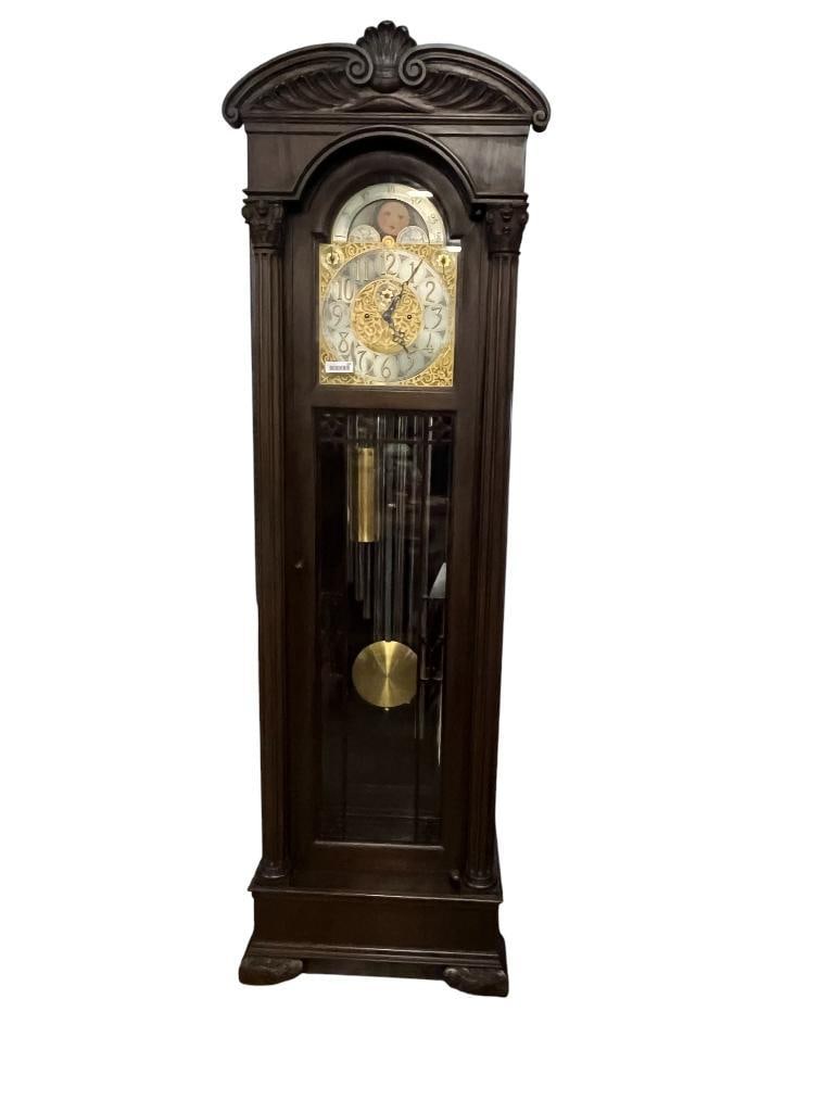Mahogany Grandfather Clock by Colonial Mfg. (1 of 7)