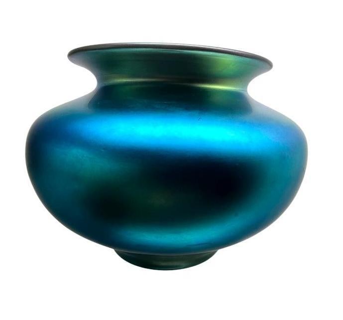 Steuben Blue Aurene Vase (1 of 4)