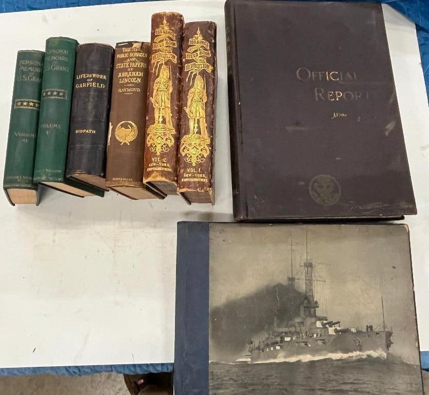 8 Antique Books of Presidents, War etc (1 of 7)