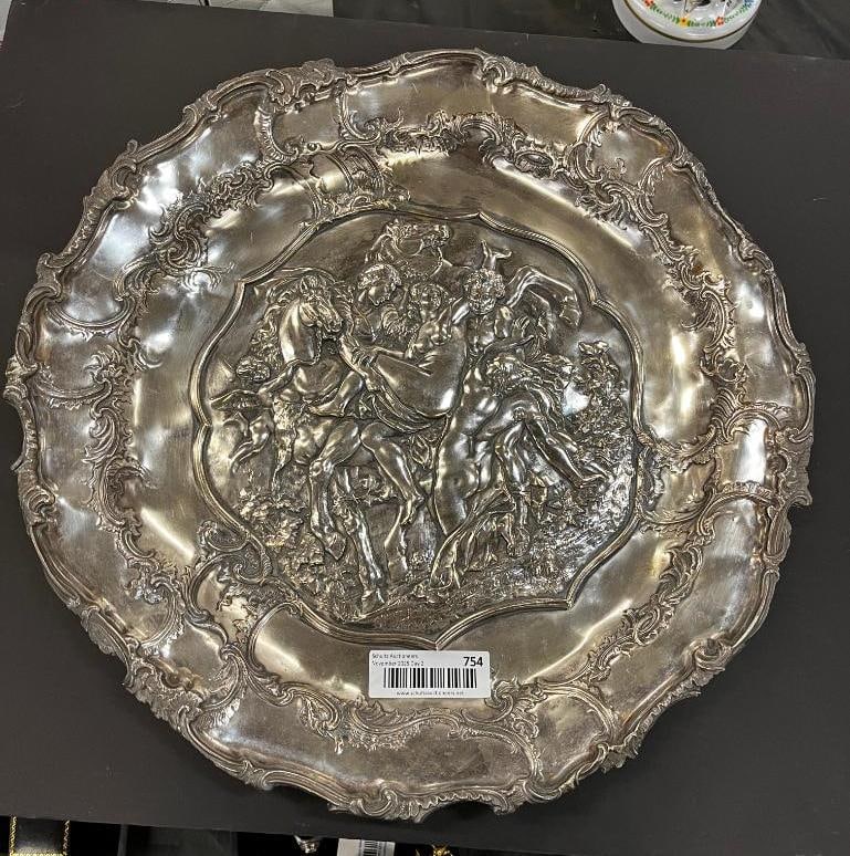 Silver Plate Repousse Wall Plaque Greek Gods: Silver Plate Repousse Wall Plaque Greek Gods. Approx. 17.5 inches.