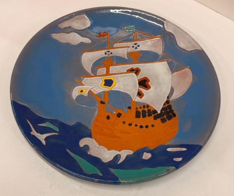 Catalina Island Pottery Plate: Catalina Island Pottery Plate. Approx. 12 inches.