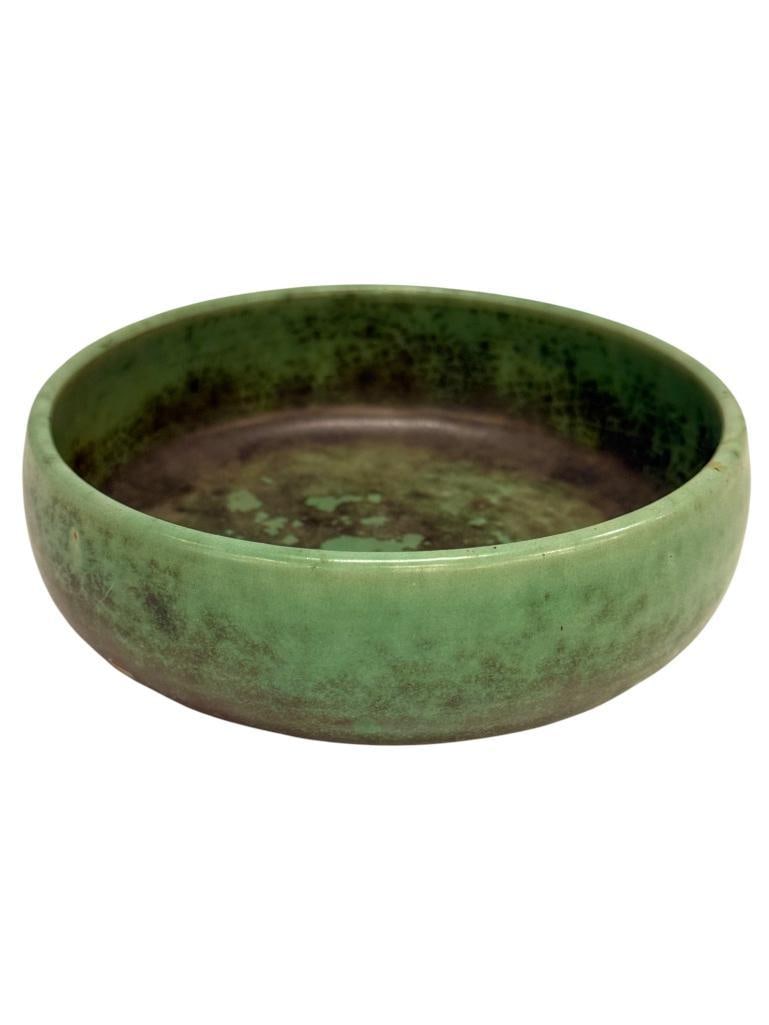 Shearwater Pottery shallow bowl: Shearwater Pottery shallow bowl. Approx. 1.75 x 5.25 inches.