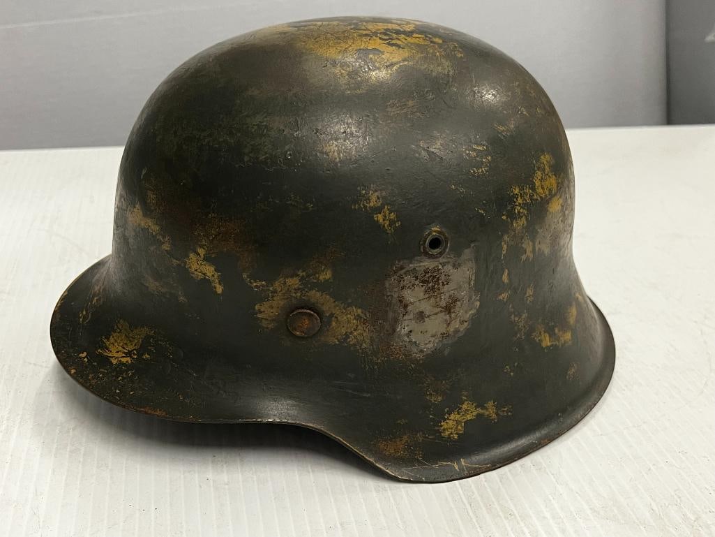 WW2 German M42 Camouflage Helmet: WW2 German M42 Camouflage Helmet