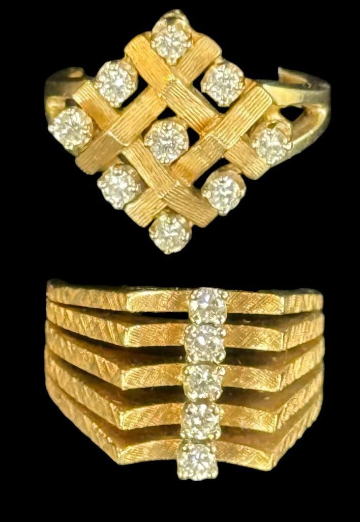 2 14k Gold Rings with Diamonds (1 of 7)