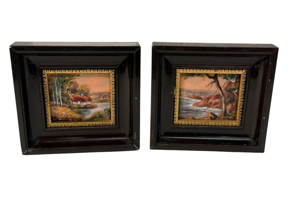 2 Enameled on Copper Artworks signed P. Bonnet Limoge (1 of 7)