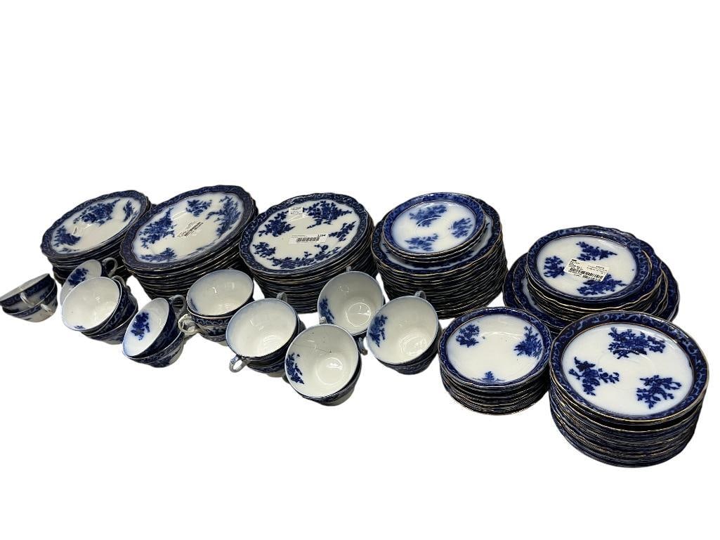 Stanley Pottery Touraine Flow Blue Dishes (1 of 6)