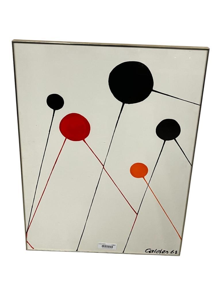 Alexander Calder 1968 Lithograph Balloons: Alexander Calder 1968 Lithograph Balloons. Approx. 22 x 30 inches.
