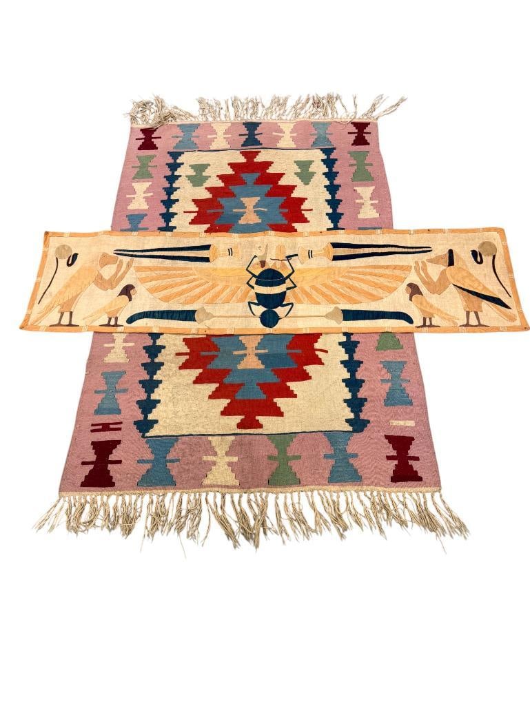 Kilim Rug and Egyptian Revival Applique (1 of 11)