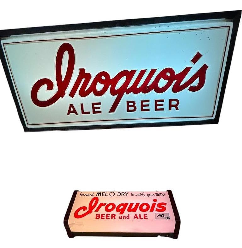 2 Iroquois Beer Light Up Signs (1 of 5)