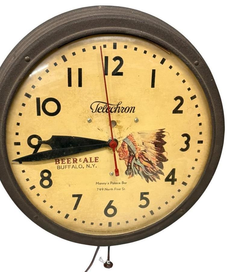 Iroquois Beer & Ale Telechron Clock (1 of 3)