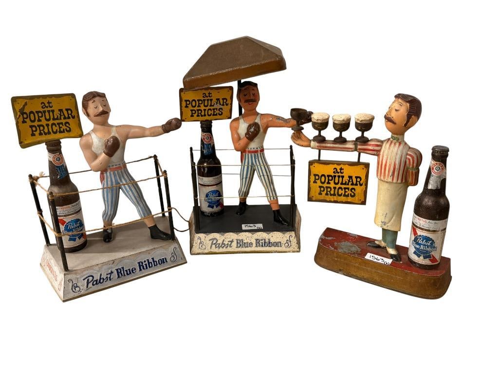 3 Pabst Blue Ribbon Counter Displays (1 of 5)