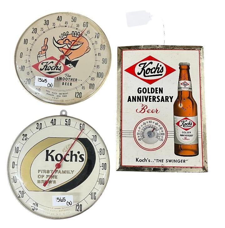 3 Koch's Beer Thermometers (1 of 6)