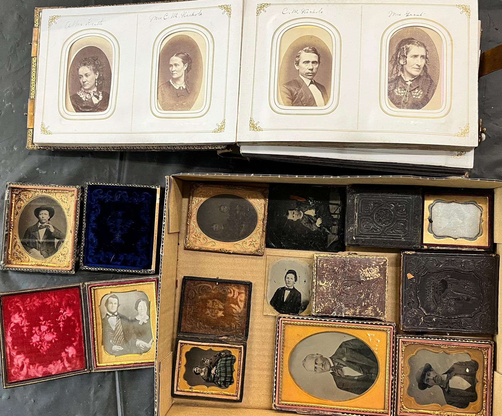 Antique Photo Album, Tintypes etc (1 of 19)