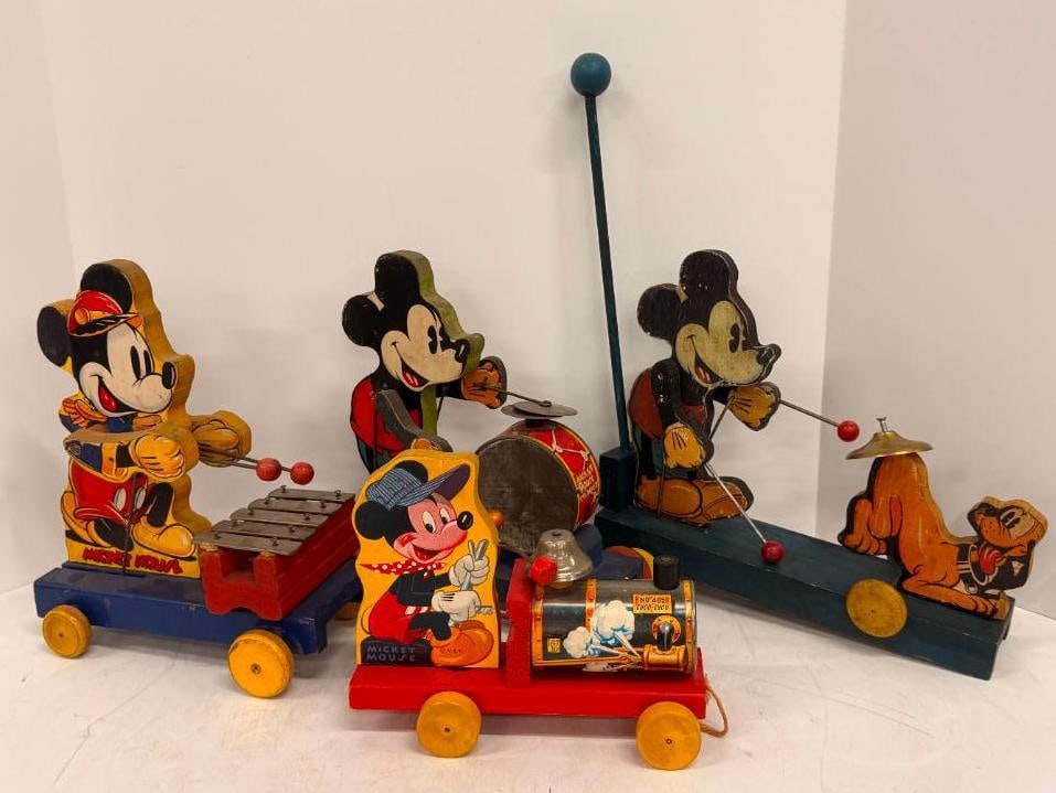4 Fisher Price Mickey Mouse Pull Toys (1 of 9)