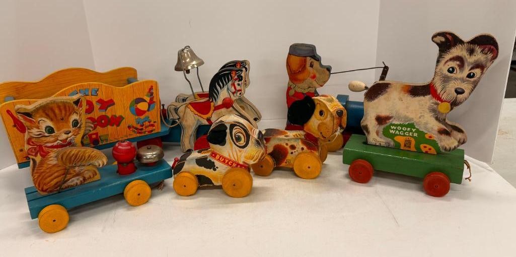 6 Fisher Price Pull Toys Cats and Dogs (1 of 5)