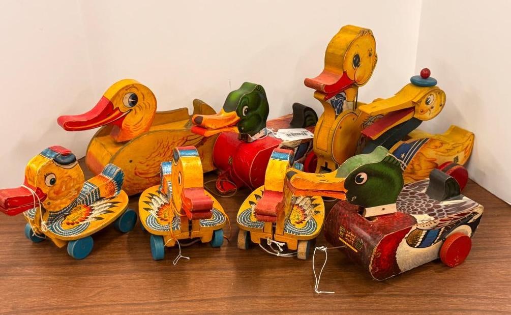 8 Fisher Price Duck Toys: 8 Fisher Price Duck Toys. #148, 757, 190 and 141.
