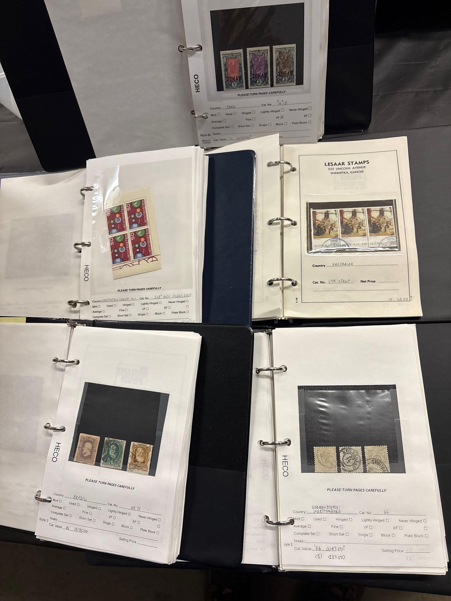 5 Books of Foreign Stamps incl Australia, etc: 5 Books of Foreign Stamps incl Australia, Brazil, Christmas Island, and more. SW value over 5000.00