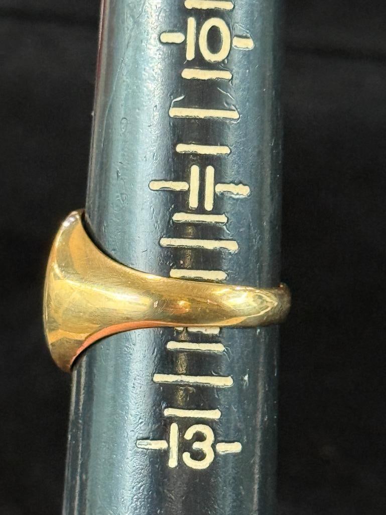 10k Gold ring with Moss Agate - 6