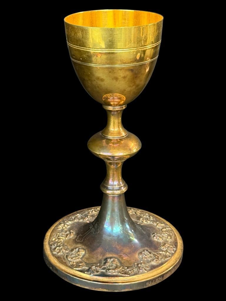 Sterling Silver Chalice: Sterling Silver Chalice. Approx. 13.3 ozt. Approx. 9.5 x 6 inches.