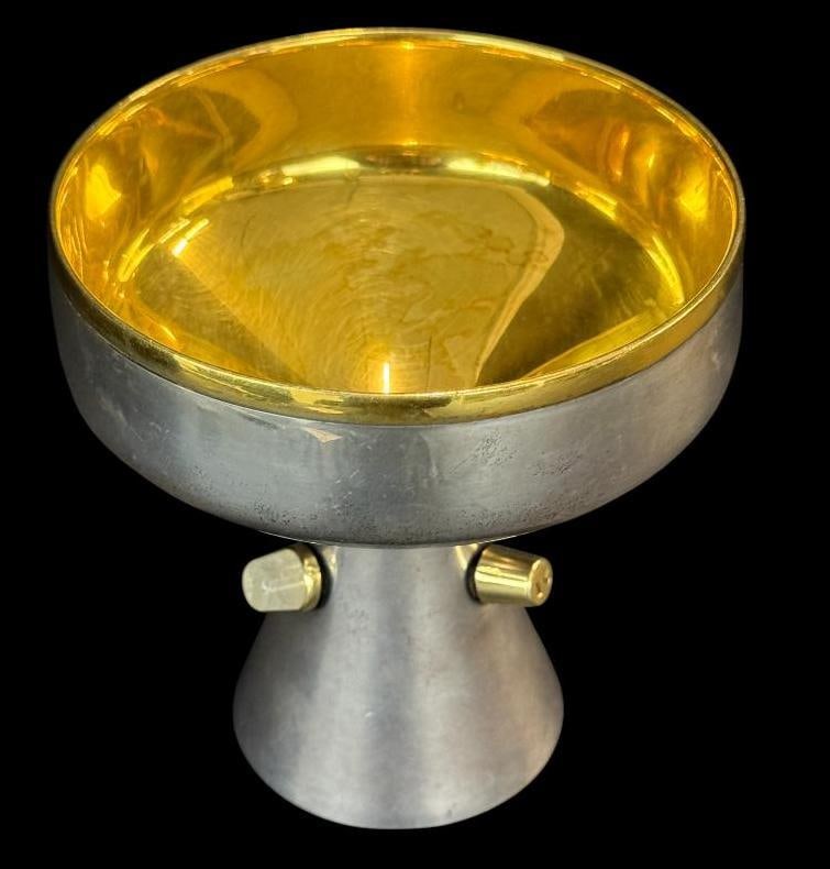 Burch Sterling Silver Cup: Burch Sterling Silver Cup. Approx. 20.8 ozt. Approx. 5 x 5 inches.