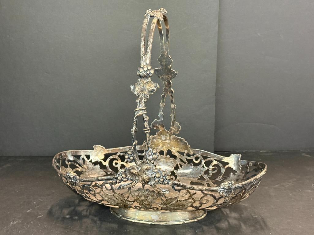Sterling Silver Handled Basket - 2