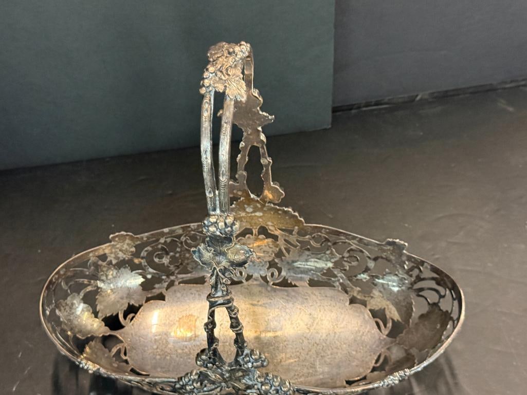 Sterling Silver Handled Basket - 3