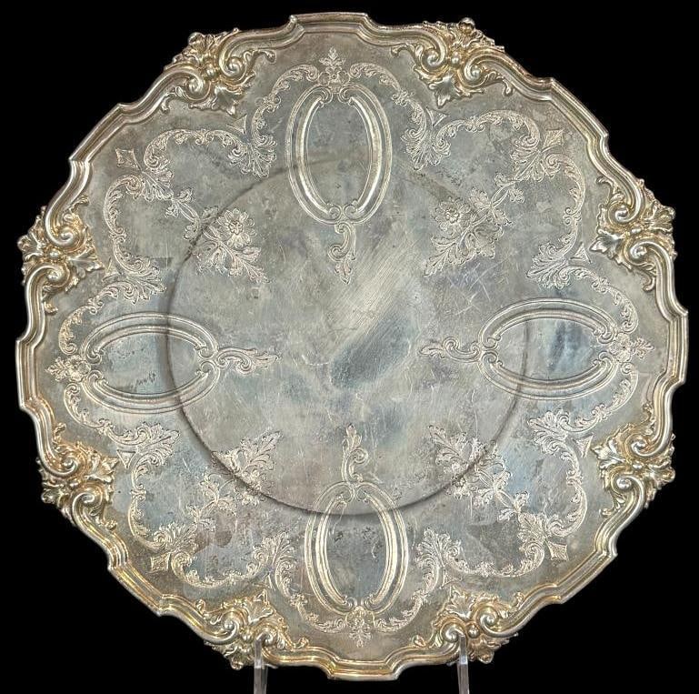Sterling Silver Footed Tray (1 of 3)