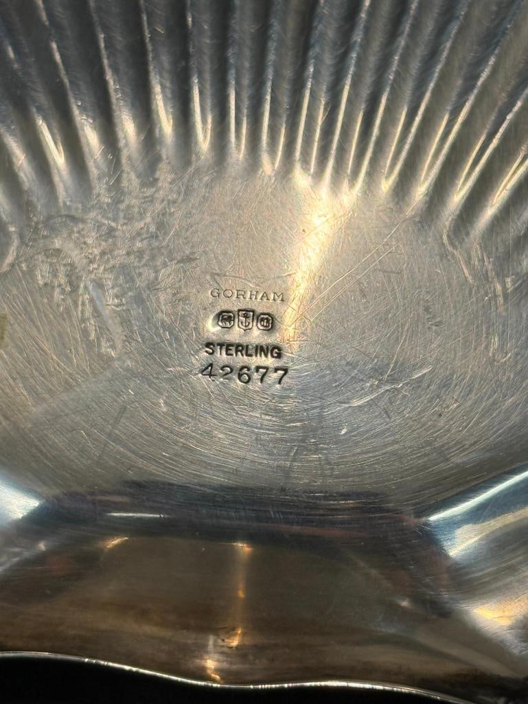 2 Gorham Sterling Silver Footed Shell Trays - 3