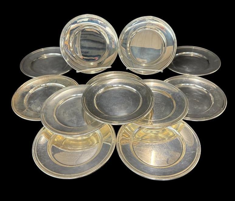 12 Gorham Sterling Silver Bread Plates (1 of 4)