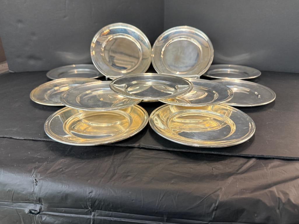12 Gorham Sterling Silver Bread Plates - 2