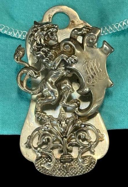 Tiffany & Co. Sterling Silver Paperclip: Tiffany & Co. Sterling Silver Lion Paperclip. Approx. 2.2 ozt. Approx. 3.5 x 2 inches.