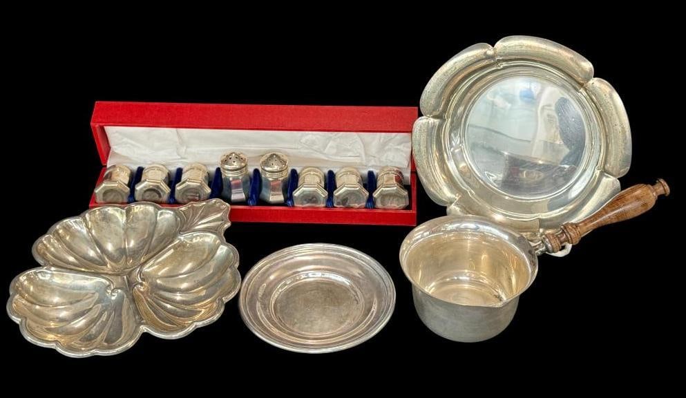 Sterling Silver Salts, Dishes etc. (1 of 7)