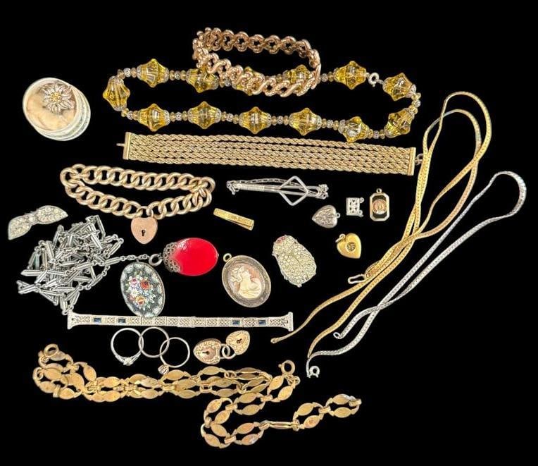 Gold Filled and Costume Jewelry: Gold Filled and Costume Jewelry pins, bracelet, etc.