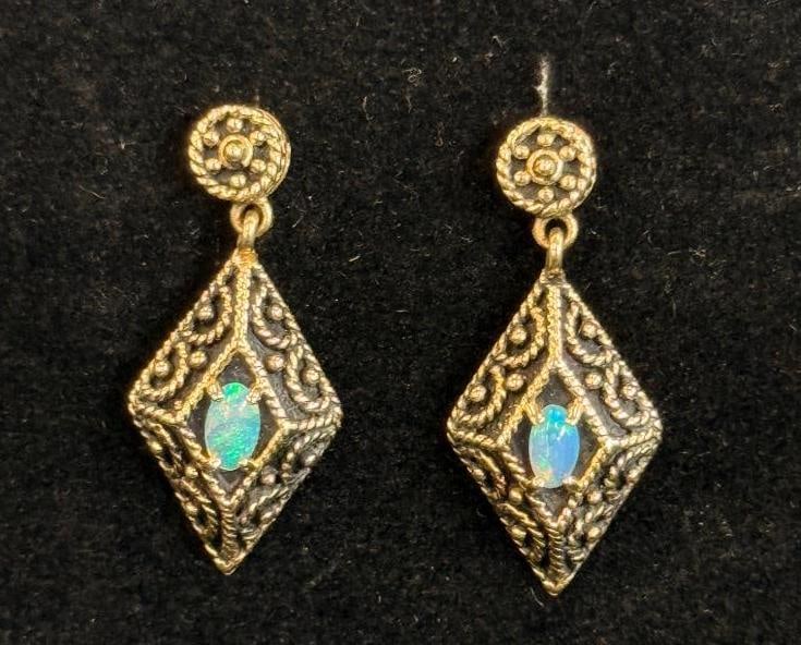 14k Gold Earrings with Opals (1 of 7)