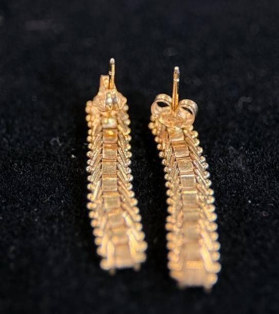 14k Gold Dangle Earrings - 3