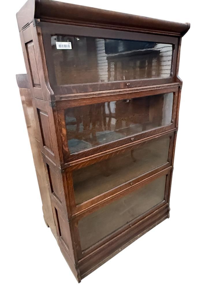 4 Stack Oak Barrister Bookcase (1 of 3)