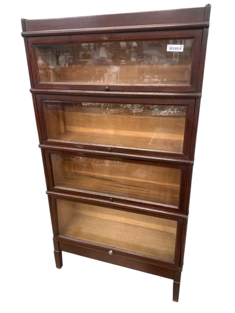 Macey 4 Stack Oak Barrister Bookcase (1 of 4)