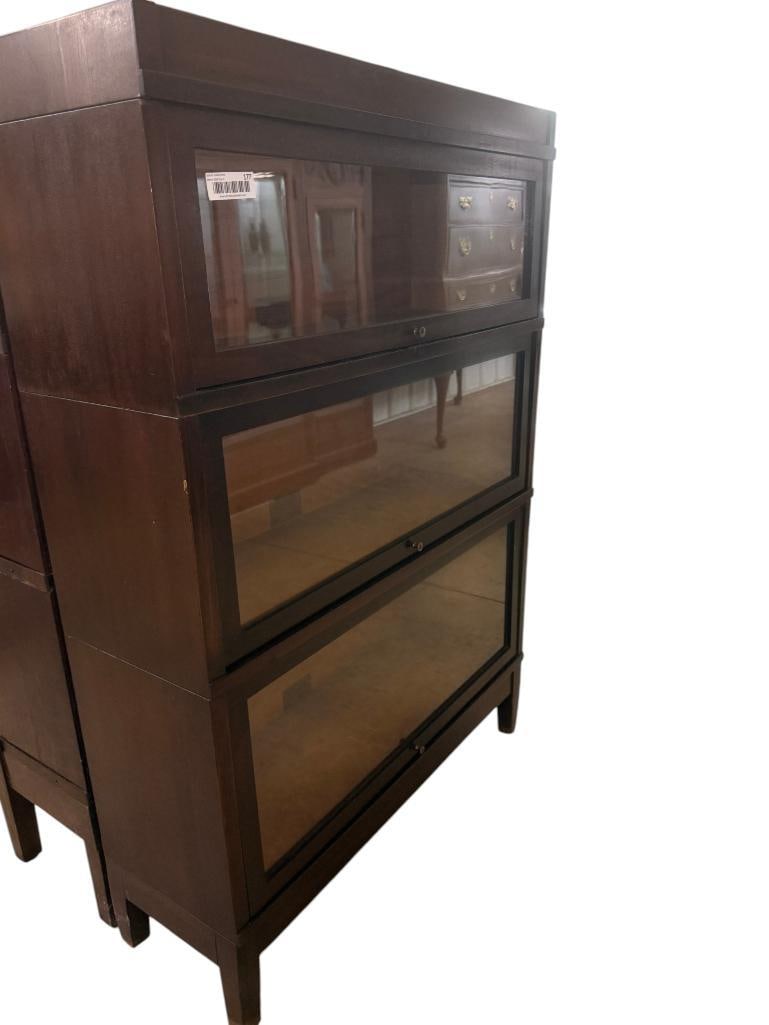 Globe Wernicke 3 Stack Mahogany Bookcase (1 of 3)