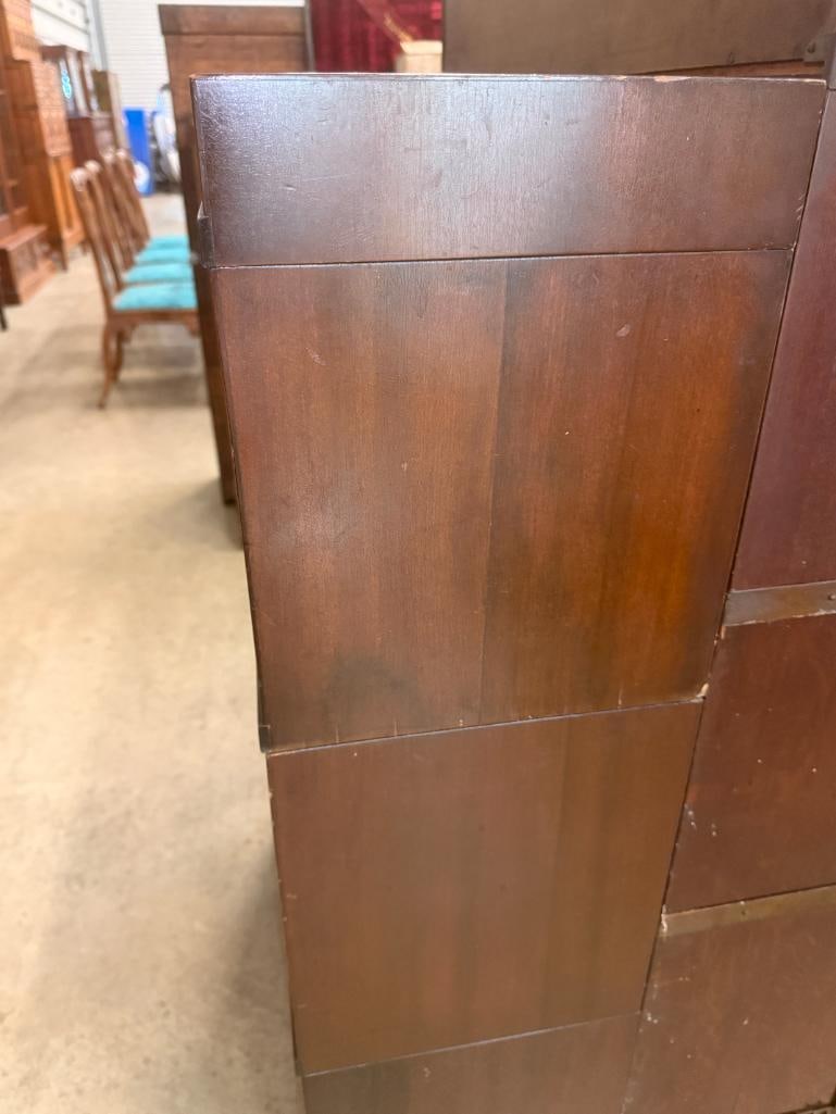 Globe Wernicke 3 Stack Mahogany Bookcase - 2