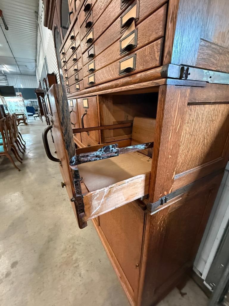 5 Stack Oak Multi Drawer Office & File Cabinet - 3