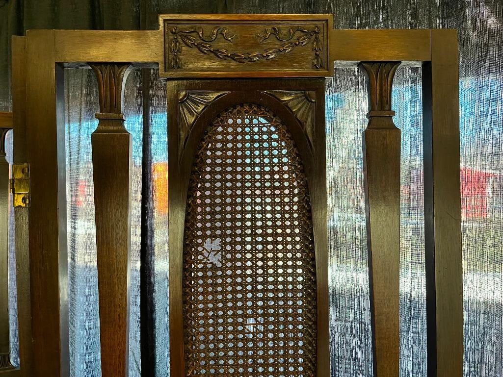 Mahogany 3 panel screen - 3